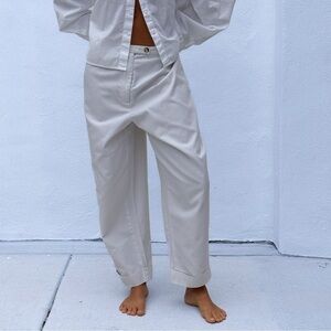 Minimalist Wide Leg Chinos
